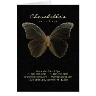 Mariposa del beige de la tarjeta de felicitación