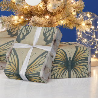 Mariposa Diseño de Wonderland Papel de ajuste