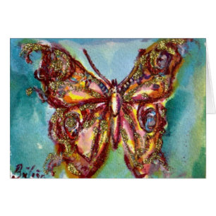 MARIPOSA DORADA EN AZUL