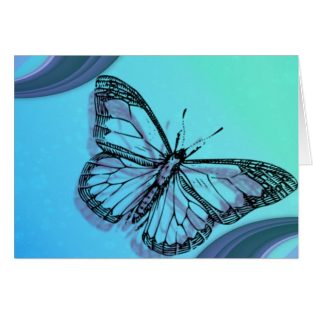Mariposa en azules (Anverso (Horizontal))