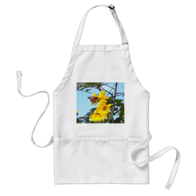 Mariposa en el delantal de girasol (Frente)