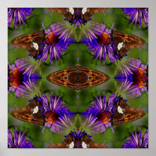 Mariposa En Flor Naturaleza Resumen De Arte
