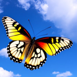 Mariposa En La Camiseta Del Cielo