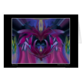 Mariposa en la tarjeta Cornflowers No 3