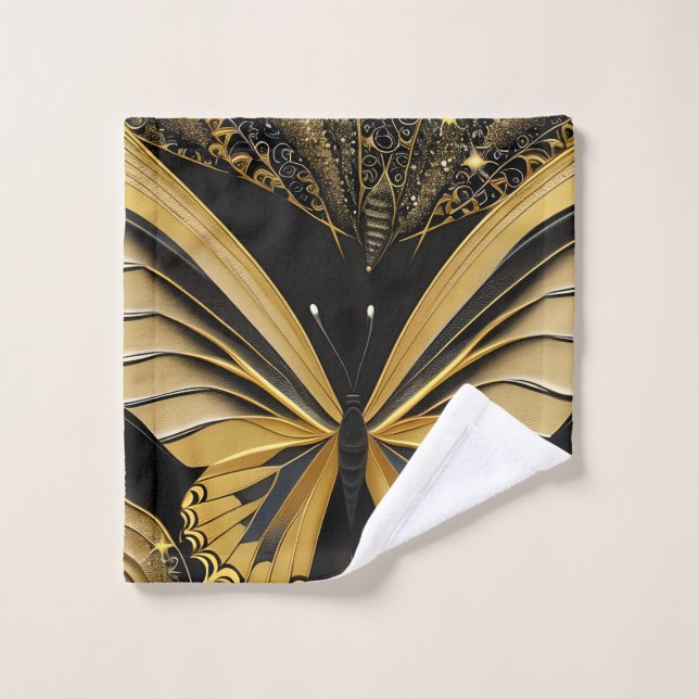 Mariposa en negro (Toallita)