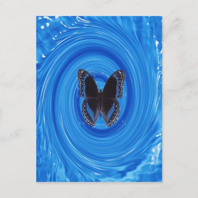 Mariposa en remolino, postal (Anverso)