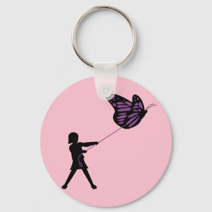 Mariposa en una cadena de llavero