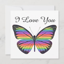 Mariposa Eres Amada Tarjeta Plana