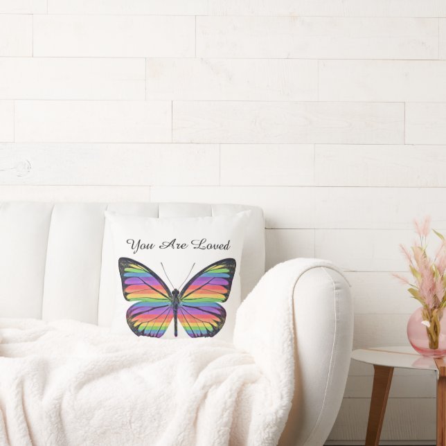 Mariposa, eres un Cojín decorativo amado (Sofá)