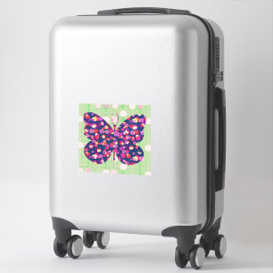 Mariposa estilo arte pop en Pegatina de aspecto vi