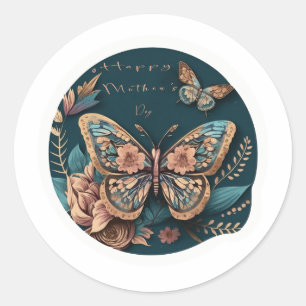 mariposa feliz Pegatinas del Día de la Madre