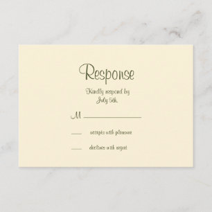 Mariposa filipina RSVP en verde oliva