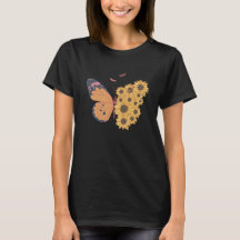 Mariposa floral, camiseta mariposa