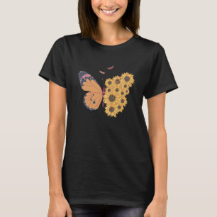 Mariposa floral, camiseta mariposa