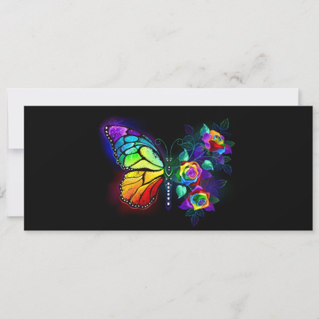 Mariposa florida arcoiris (Anverso)