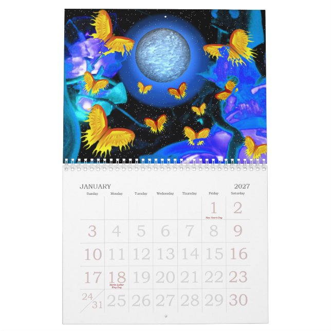 Mariposa Flutterby en el calendario de Valxart (Jan 2027)
