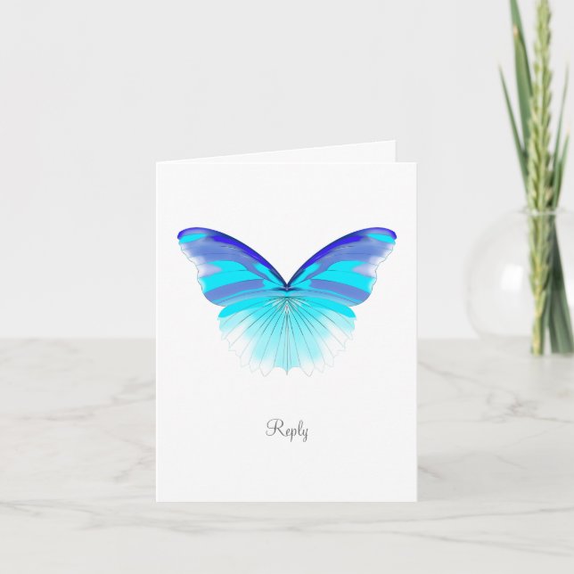 Mariposa fresca - tarjeta de contestación (Anverso)