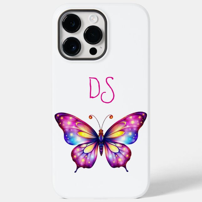Mariposa funda Monogrammed iPhone 14 Pro Max (Reverso )