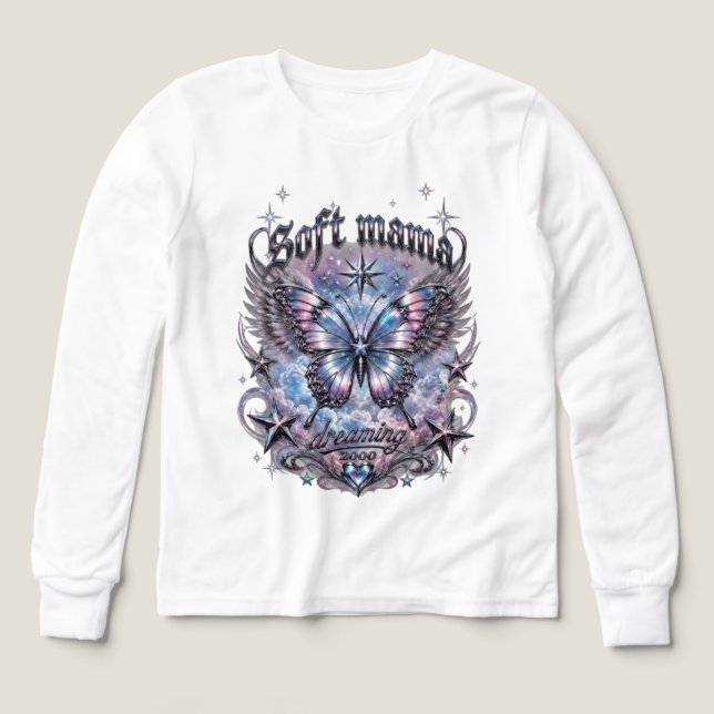 Mariposa Gótica Vintage con Alas (Diseño frontal)