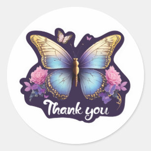 Mariposa Gracias Pegatinas