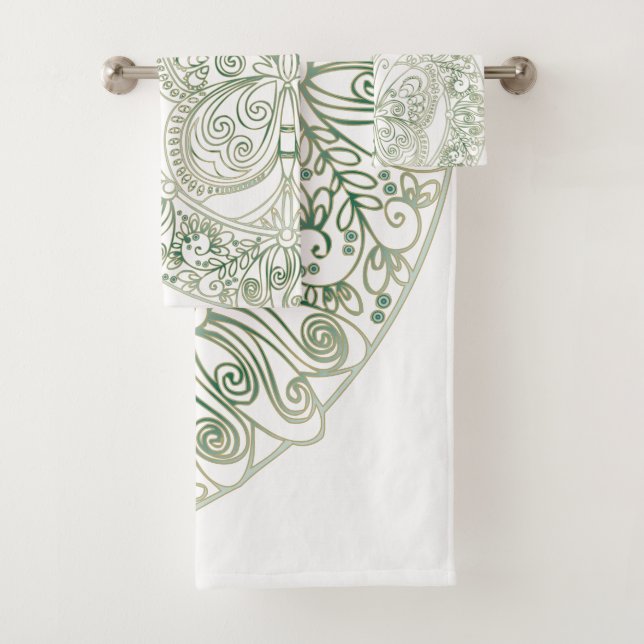 Mariposa Mandala - Juego de toallas de baño (In situ)