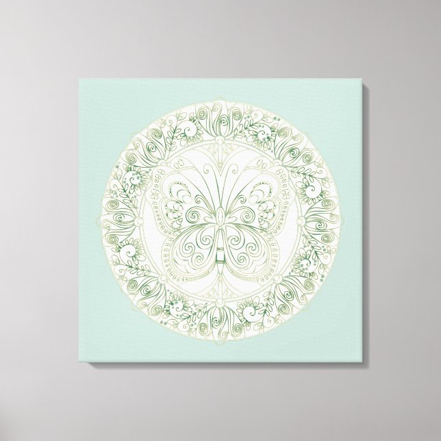 Mariposa Mandala - Lienzo envuelto (Anverso)