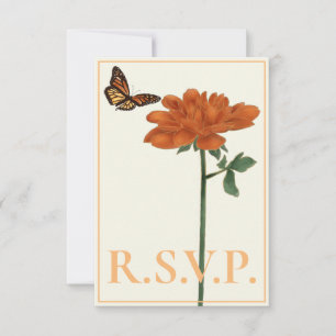 Mariposa monarca Dahlia Marina Azul QRC RSVP