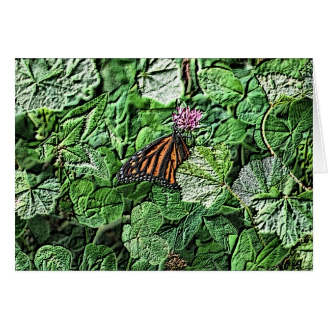 Mariposa Monarca En La Tarjeta De Arte De La Natur (Anverso (Horizontal))