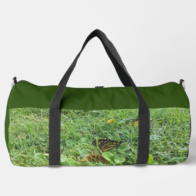Mariposa monarca, imprenta, corta, frunce, bolsa (Anverso)