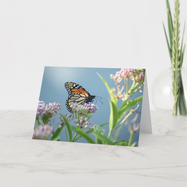 Mariposa monarca - Tarjeta de saludo Inspiradora (Anverso)