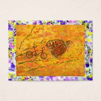 mariposa monarca y goteo en bicicleta