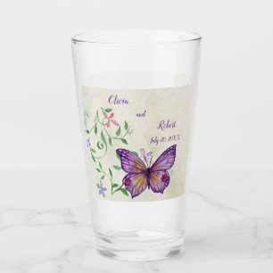 Mariposa morada acuarela personalizada