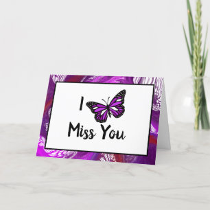 Mariposa morada   Te Extraño La Tarjeta