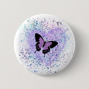 Mariposa Morada y Botón de Pintura