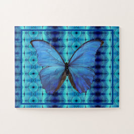 Mariposa morfo azul de rompecabezas