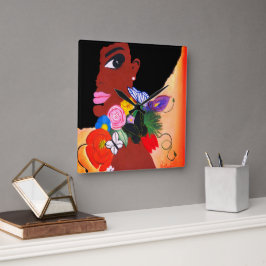 Mariposa negra - Reloj de pared