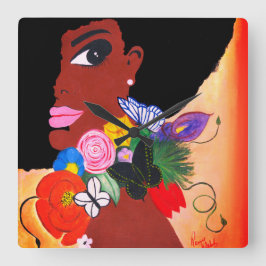 Mariposa negra - Reloj de pared