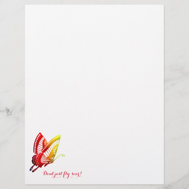 Mariposa, no vueles, Soar! Papel de cartas (Anverso)