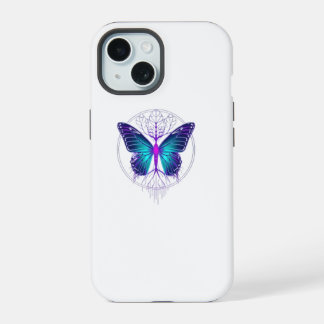 Mariposa Pegatina Ciberpunk Neon – Futurista Estét