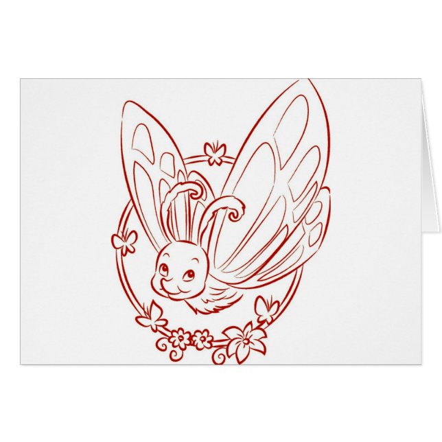 Mariposa Personalizado Rojo (Anverso (Horizontal))
