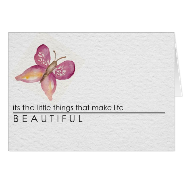 Mariposa pintada a mano de la acuarela (Anverso (Horizontal))