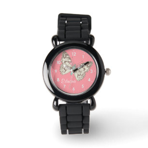 Mariposa pintada dama nombre numerado chicas reloj