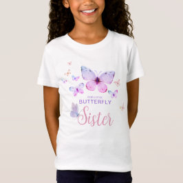 Mariposa Primer cumpleaños Chica Hermana Camiseta