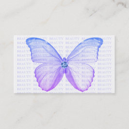 Mariposa púrpura azul de la tarjeta de visita de