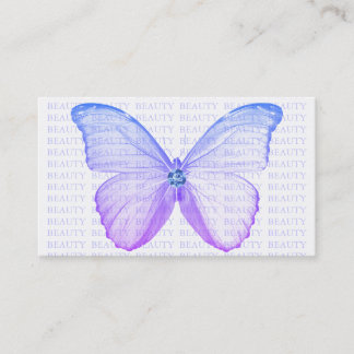 Mariposa púrpura azul de la tarjeta de visita de