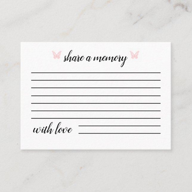 Mariposa rosa | Compartir tarjetas de memoria (Anverso)