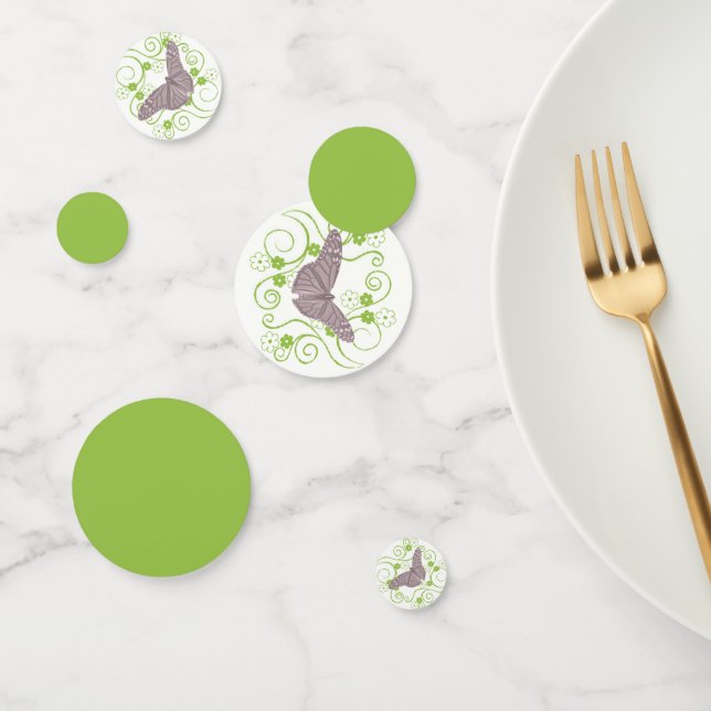 Mariposa rosa Floral Bridal Shower Confetti (Grupo)