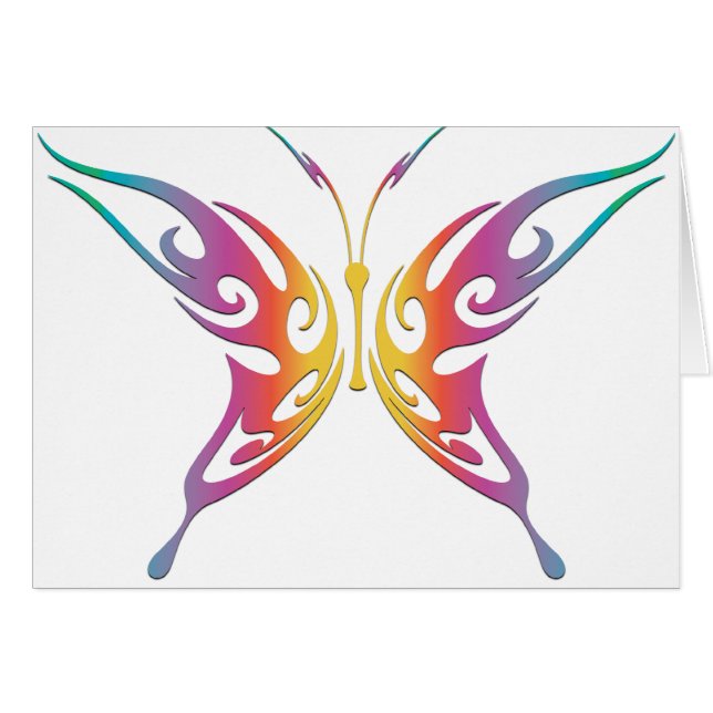 Mariposa tribal del arco iris (Anverso (Horizontal))