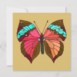 Mariposa turquesa a rayas