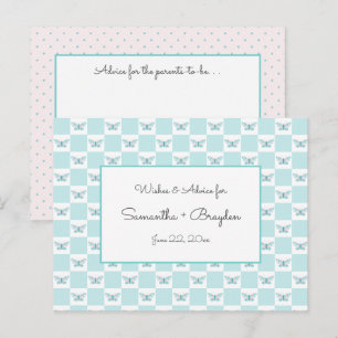 Mariposa verde azulada + puntos Tarjetas Baby Show